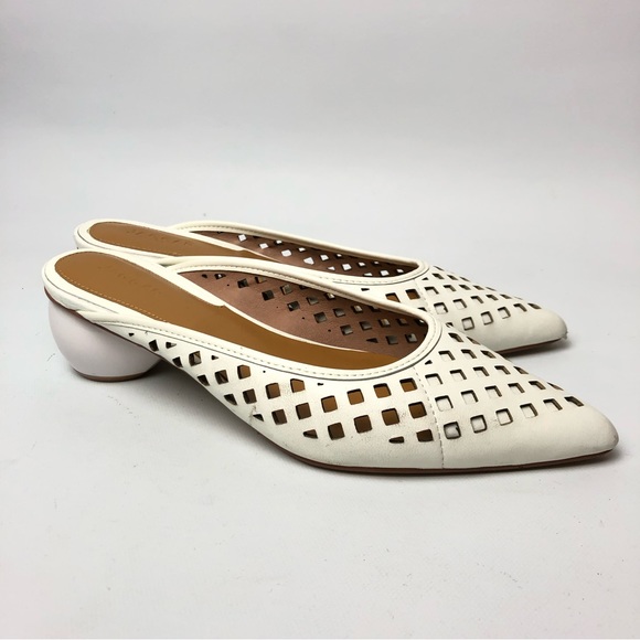 JAGGAR The Label Cage White Leather Heels 6.5 - Picture 2 of 8